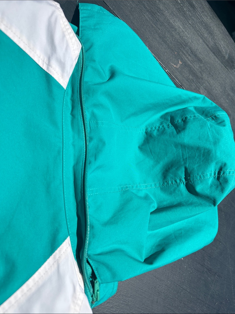 Vintage Eddie Bauer Men's Colorblock Windbreaker Jacket - Large - Packable Hood - Picture 3 of 3